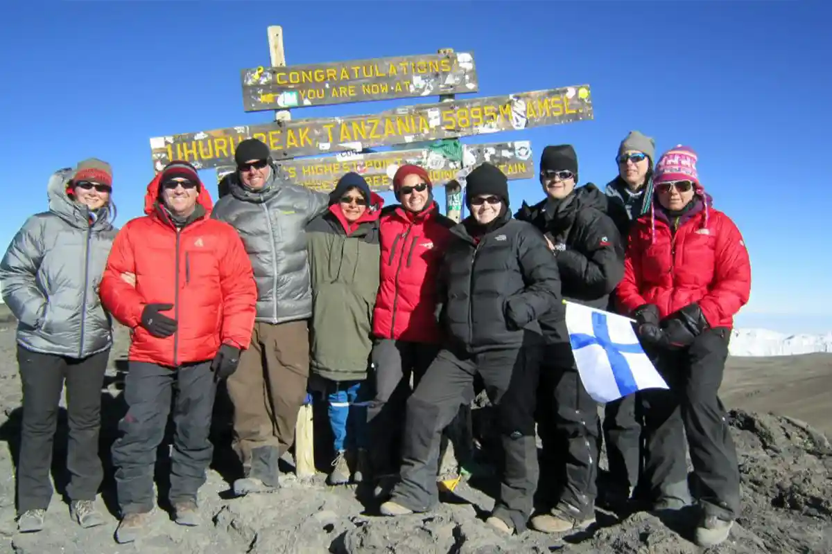 Mount Kilimanjaro snowy peak at sunrise